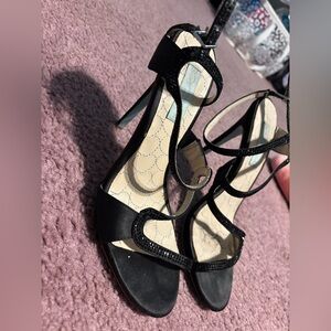 Betsey Johnson Strappy Rhinestone Heels